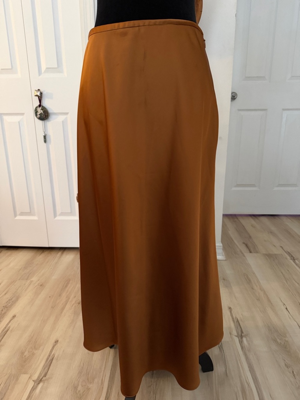 ANTONIO MELANI Copper Satin Maxi Skirt